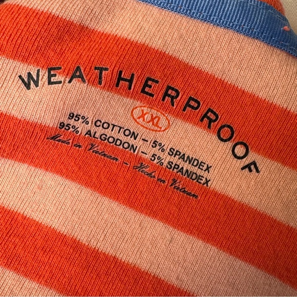 Weatherproof Orange Striped Ruched Button Front Blouse size XXL - Picture 6 of 7